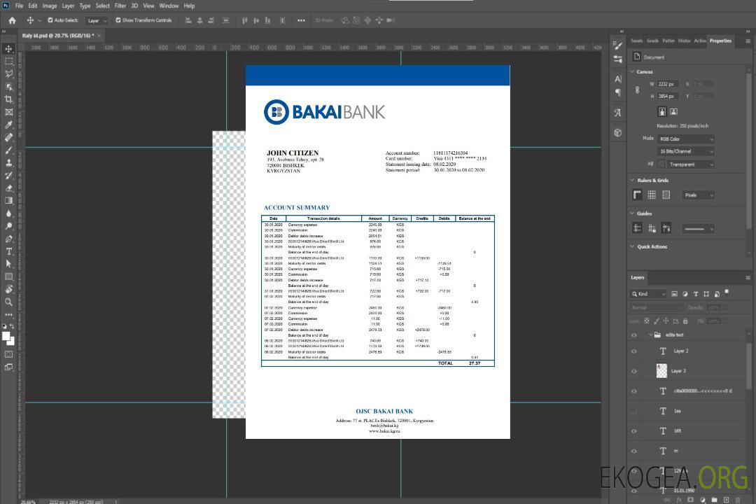 Kirghizistan OJSC Bakai Bank template Kirghizistan OJSC Bakai Bank template